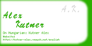 alex kutner business card